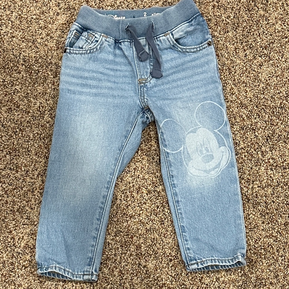 Disney Kids Denim Jeans with Mickey Design
